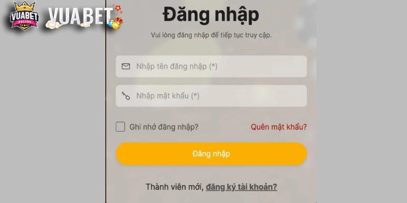 Cách đăng nhập Vuabet88 mới nhất